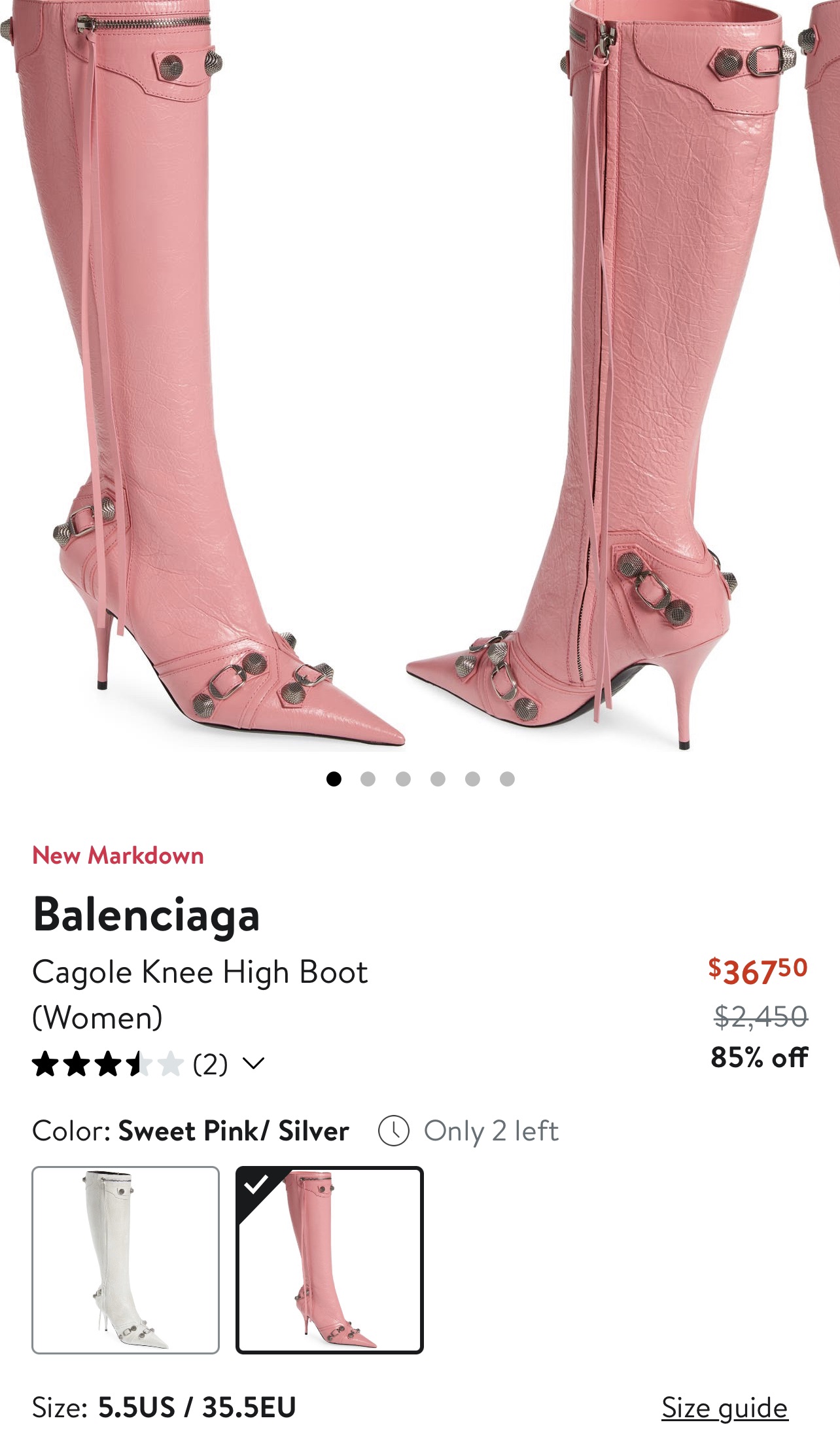 Balenciaga Cagole Knee High Boot (Women) | Nordstrom