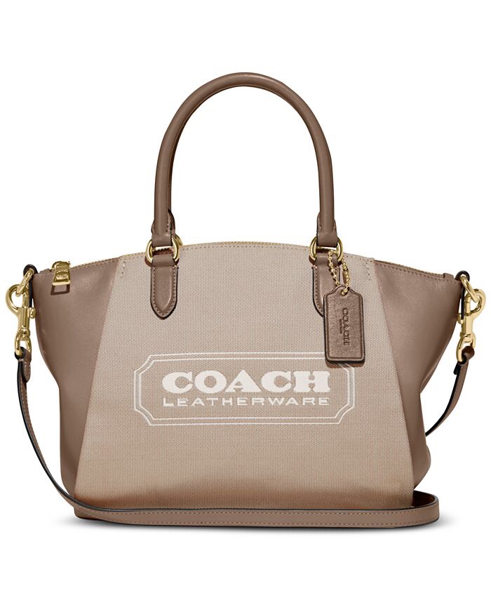 COACH Badge Jacquard Elise Satchel with Convertible Straps & Reviews - Handbags & Accessories