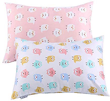 儿童枕头套2个Amazon.com : UOMNY Kids Toddler Pillowcases 2 Pack 100% Cotton Pillowslip Case Fits Pillows sizesd 13 x 18 or 12x 16 for Kids Bedding Pillow Cover Baby Pillow Cases Pink/White Owl : Baby