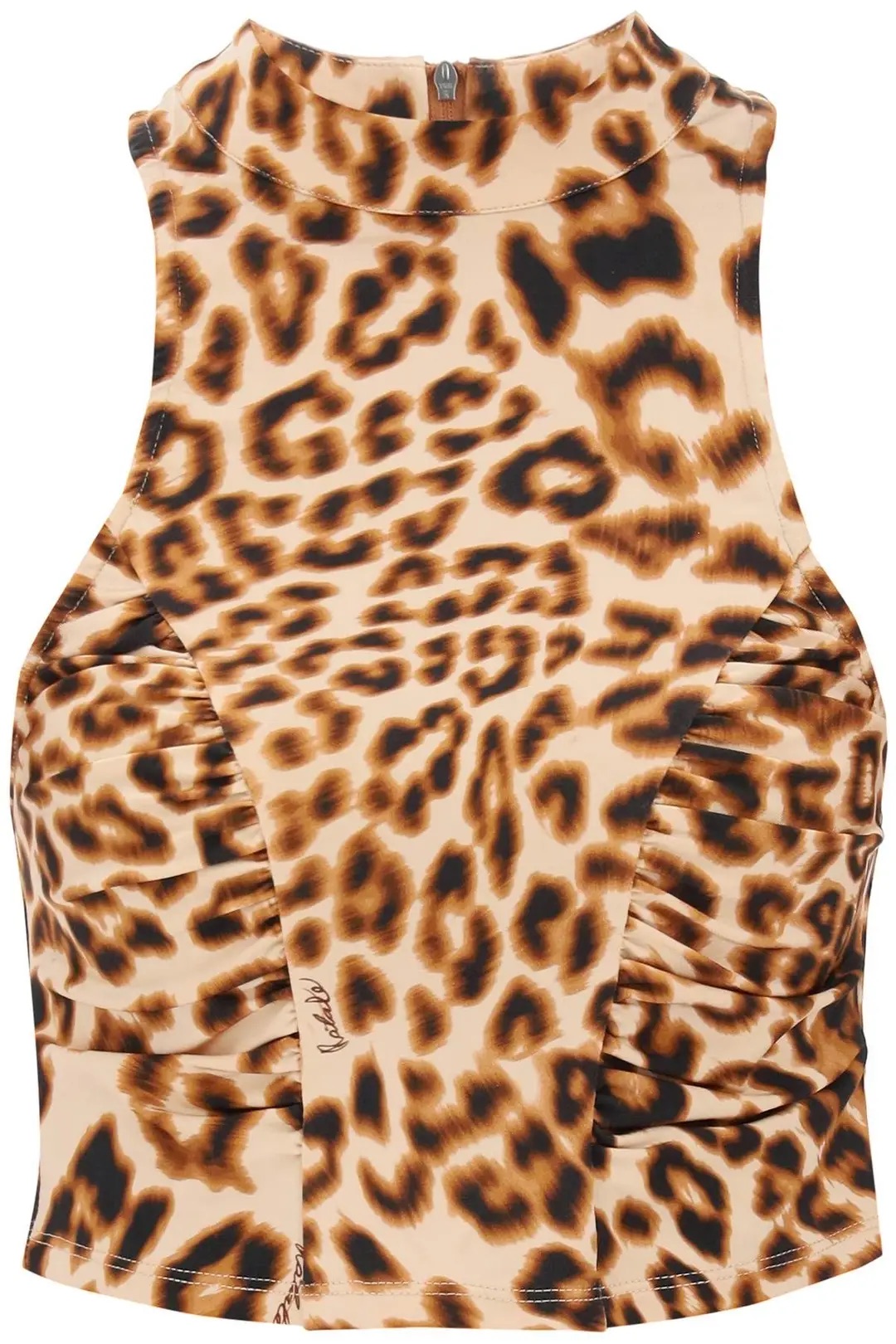 ROTATE leopard print jersey crop top - Woman | Residenza 725