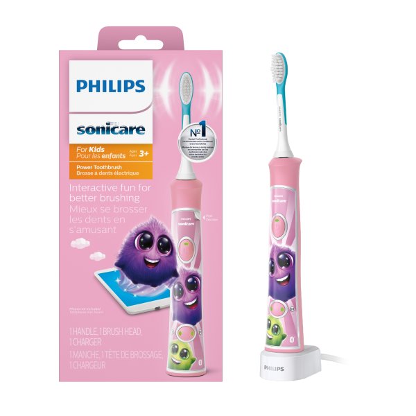 Sonicare 儿童电动牙刷，蓝牙App互动款 粉蓝2色选