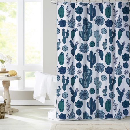 Mainstays Scottsdale Cactus Shower Curtain - Walmart.com浴帘