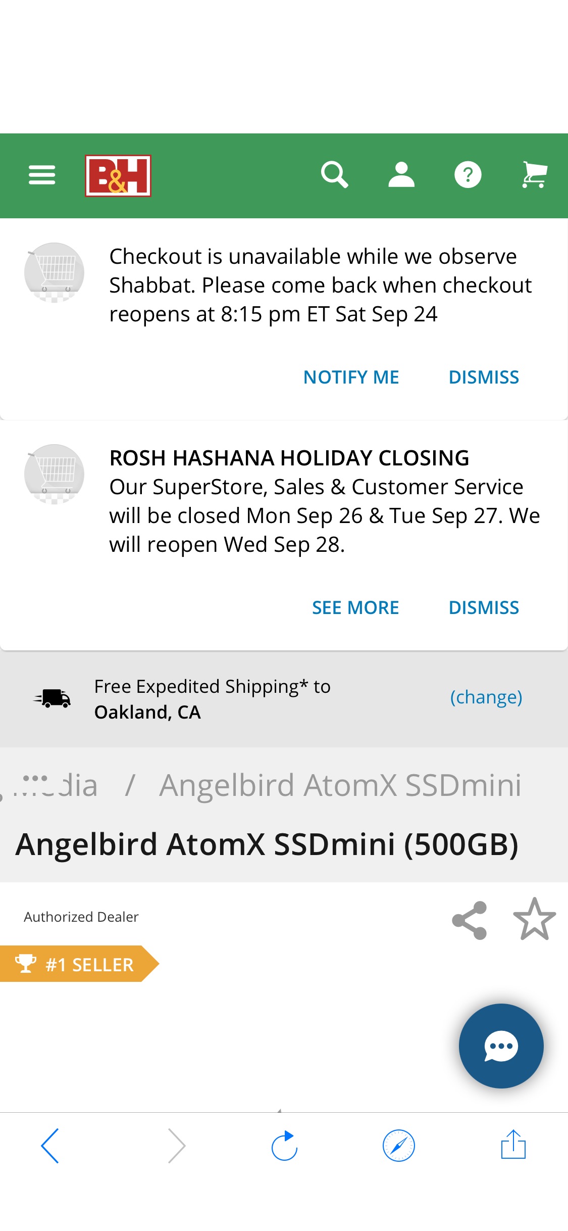 Angelbird AtomX SSDmini (500GB) ATOMXMINI500PK促销