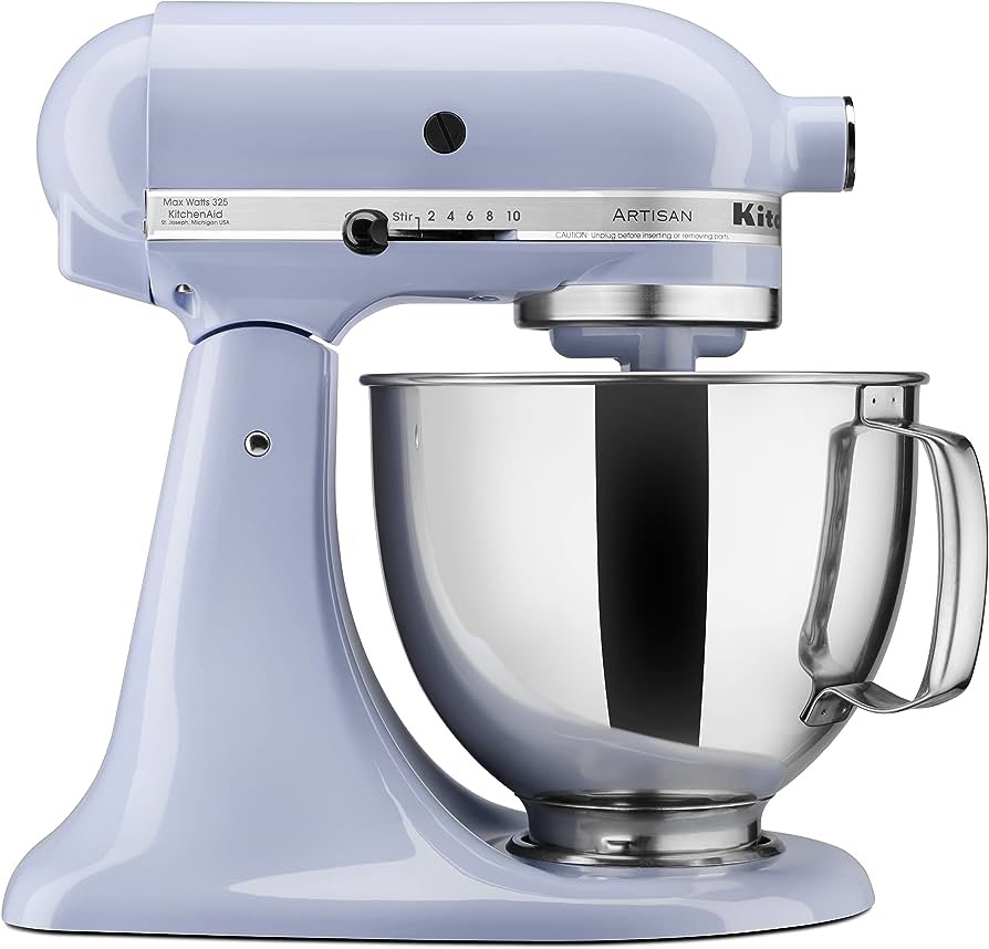 Amazon.com: KitchenAid Artisan Series 5 Quart Tilt Head Stand Mixer with Pouring Shield KSM150PS, Lavender Cream: Home & Kitchen