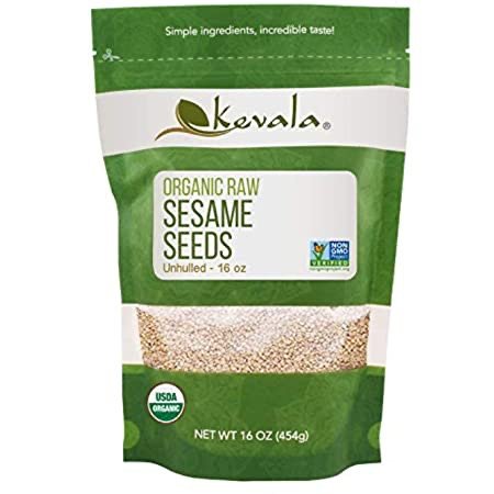 Kevala Organic Raw Sesame Seeds Unhulled, 2 Pound