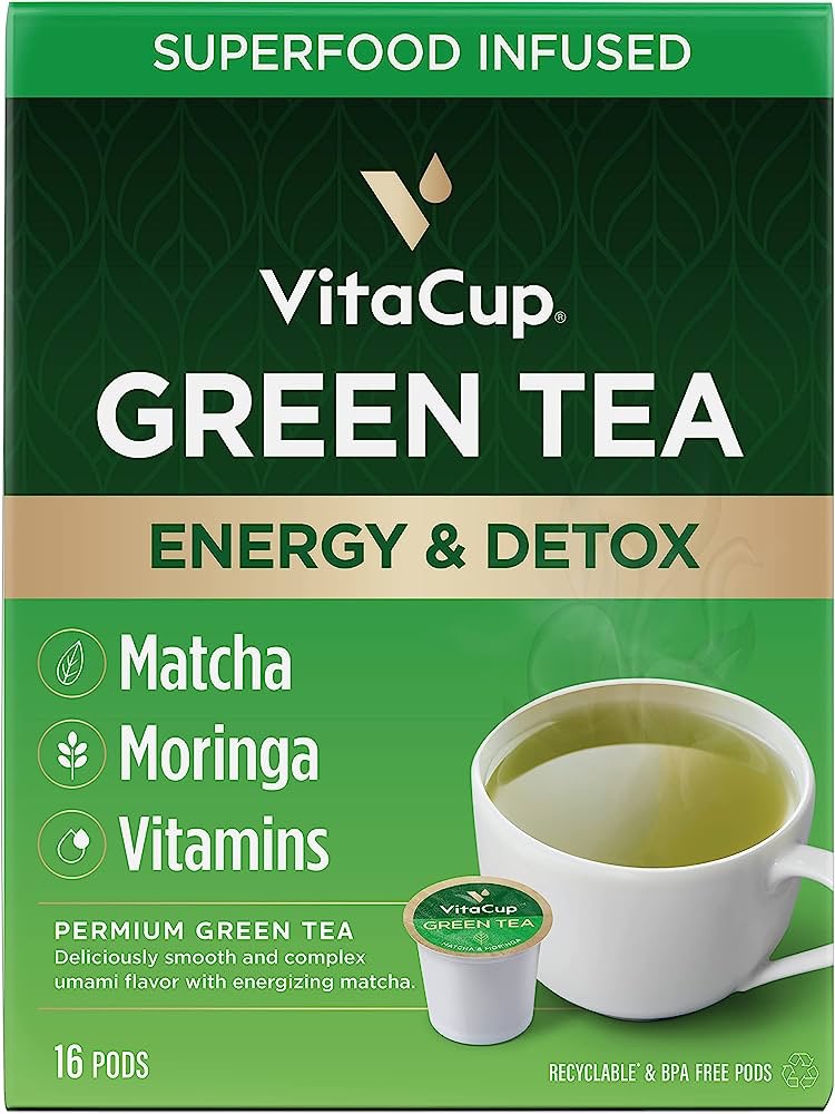 Amazon.com: VitaCup Green Tea Pods, Enhance Energy & Detox with Matcha