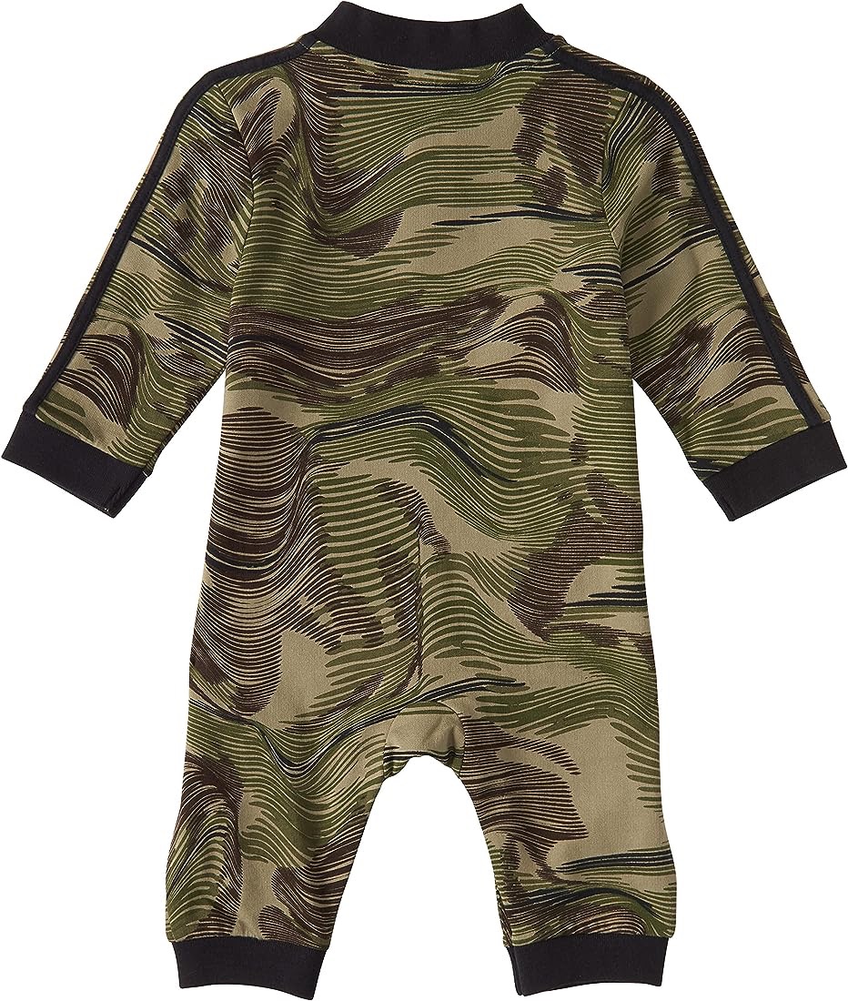 Amazon.com: adidas baby girls Long Sleeve Zip Front Printed Track Suit Coveralls, Focus Olive, 9 Months US: Clothing, Shoes & Jewelry