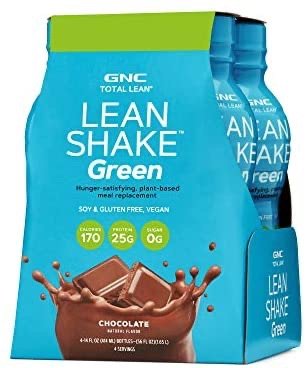 GNC Total Lean Lean Shake Green to Go Bottles - Chocolate, 4 Pack