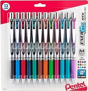 Pentel® EnerGel™ RTX Retractable Liquid Gel Pens