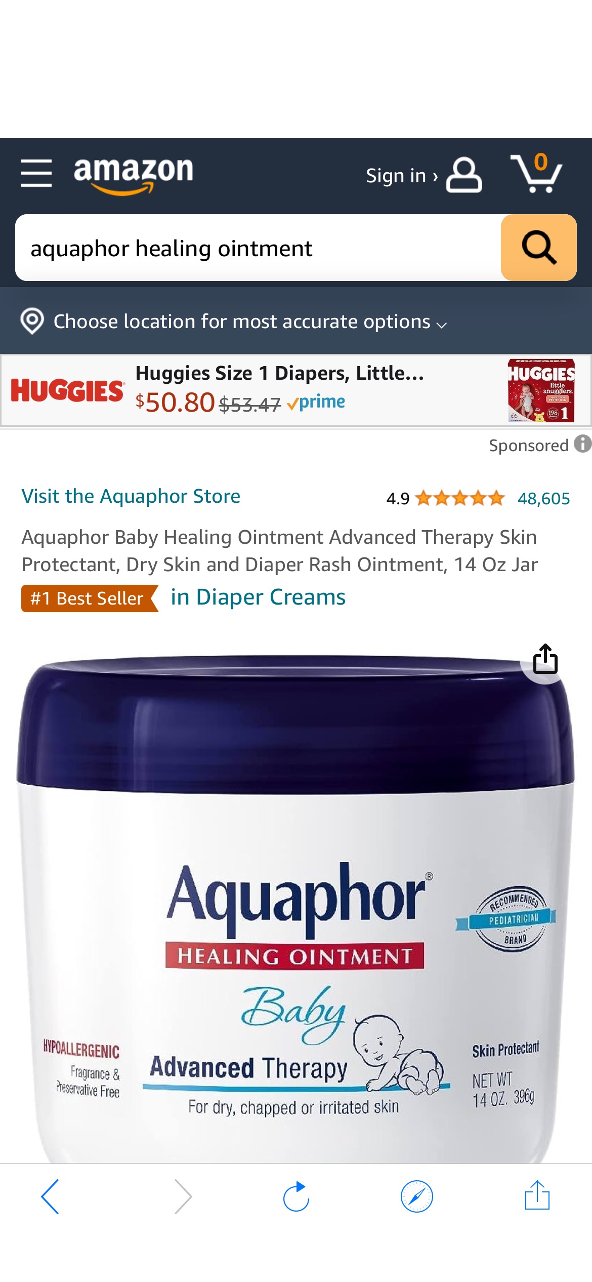 Amazon.com: Aquaphor Baby Healing Ointment Advanced Therapy Skin Protectant, Dry Skin and Diaper Rash Ointment, 14 Oz Jar : Baby
