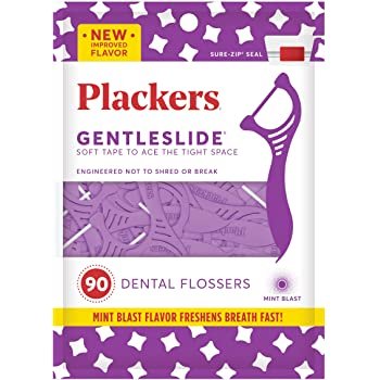 Plackers Gentleslide Dental Floss Picks, 90 Count