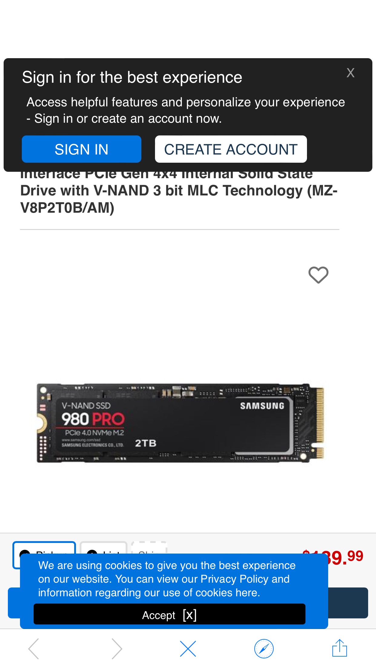 Samsung 980 Pro SSD 2TB M.2 NVMe Interface PCIe Gen 4x4 Internal Solid State Drive with V-NAND 3 bit MLC Technology - Micro Center