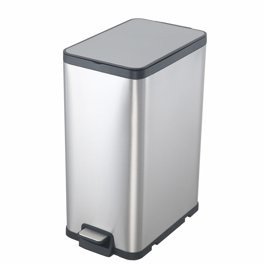 3.9 gal / 15 L Stainless Steel Kitchen Garbage Can with Lid