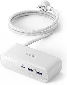 Amazon.com: Anker 521 Power Strip - Charging Station with 3 Outlets, 30W USB C Charger for iPhone 14/13, 5 ft Extension Cord 