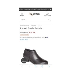 $74.98 Laurel Shootie - Black鞋子