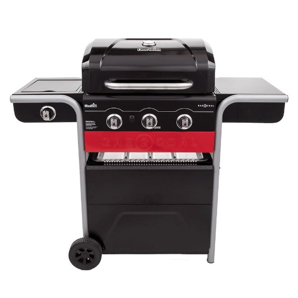 Gas2Coal 3-Burner LP Gas & Charcoal Outdoor Combination Grill