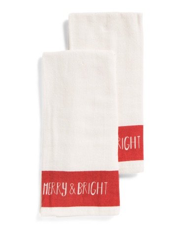 2pk Naughty & Nice Dual Purpose Printed Kitchen Towels - Kitchen & Dining Room - T.J.Maxx