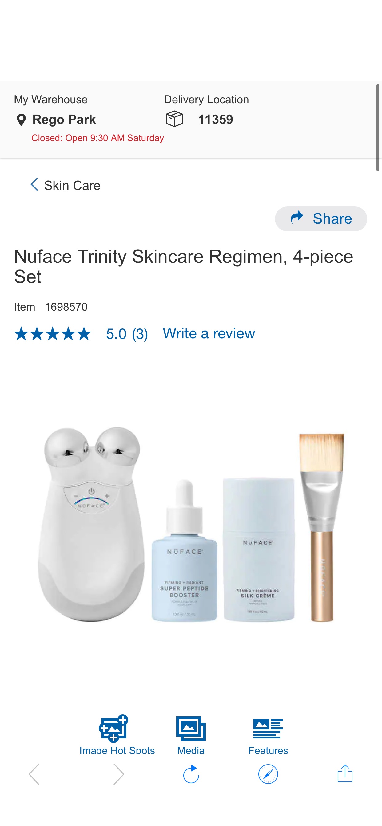 Nuface Trinity Skincare Regimen, 4-piece Set | Costco