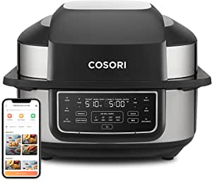 Amazon.com: COSORI Indoor Grill Smart XL Air fryer, 8-in-1 with Bake, Roast, Crisp, Dehydrate, Broil, 空气炸锅