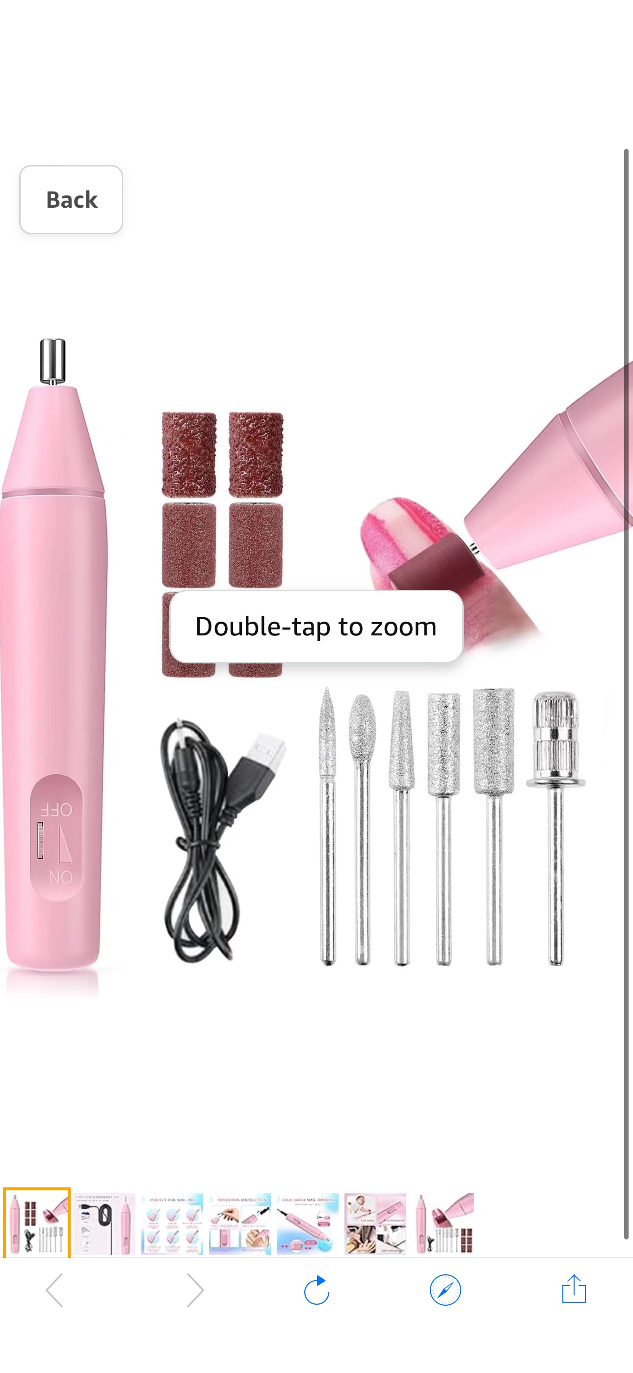 Amazon.com: Portable Electric Nail Drill Set,Upgraded Professional Nail File With 6 Pieces Changeable Drills And Sand Bands Tool,USB Speed switch,Machine Electric Nail File for Home Salon Use（Red） : B