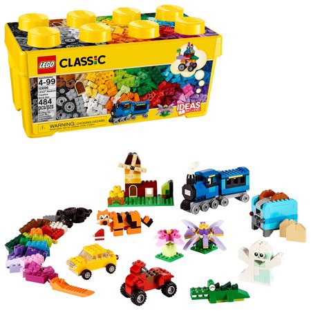 LEGO Classic Medium Creative Brick Box 10696 creative building Toy (484 Pieces) - Walmart.com乐高创意盒子