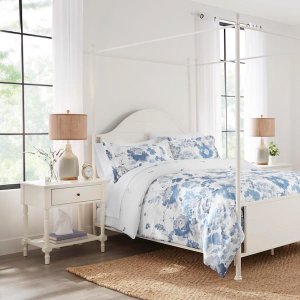 Home Decorators Collection Loriana 3-Piece Blue Floral Full/Queen Comforter Set