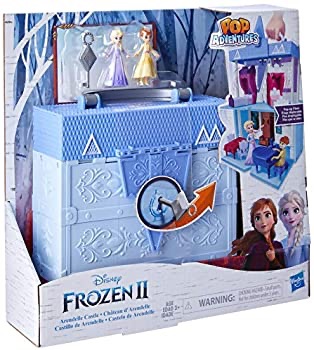 Amazon.com: 迪士尼冰雪奇缘流行冒险阿伦黛尔城堡玩具套装带手柄，包括艾尔莎娃娃、安娜娃娃和 7 个配件 - 3 岁及以上儿童玩具：玩具和游戏(原价：$31.49) 30%off