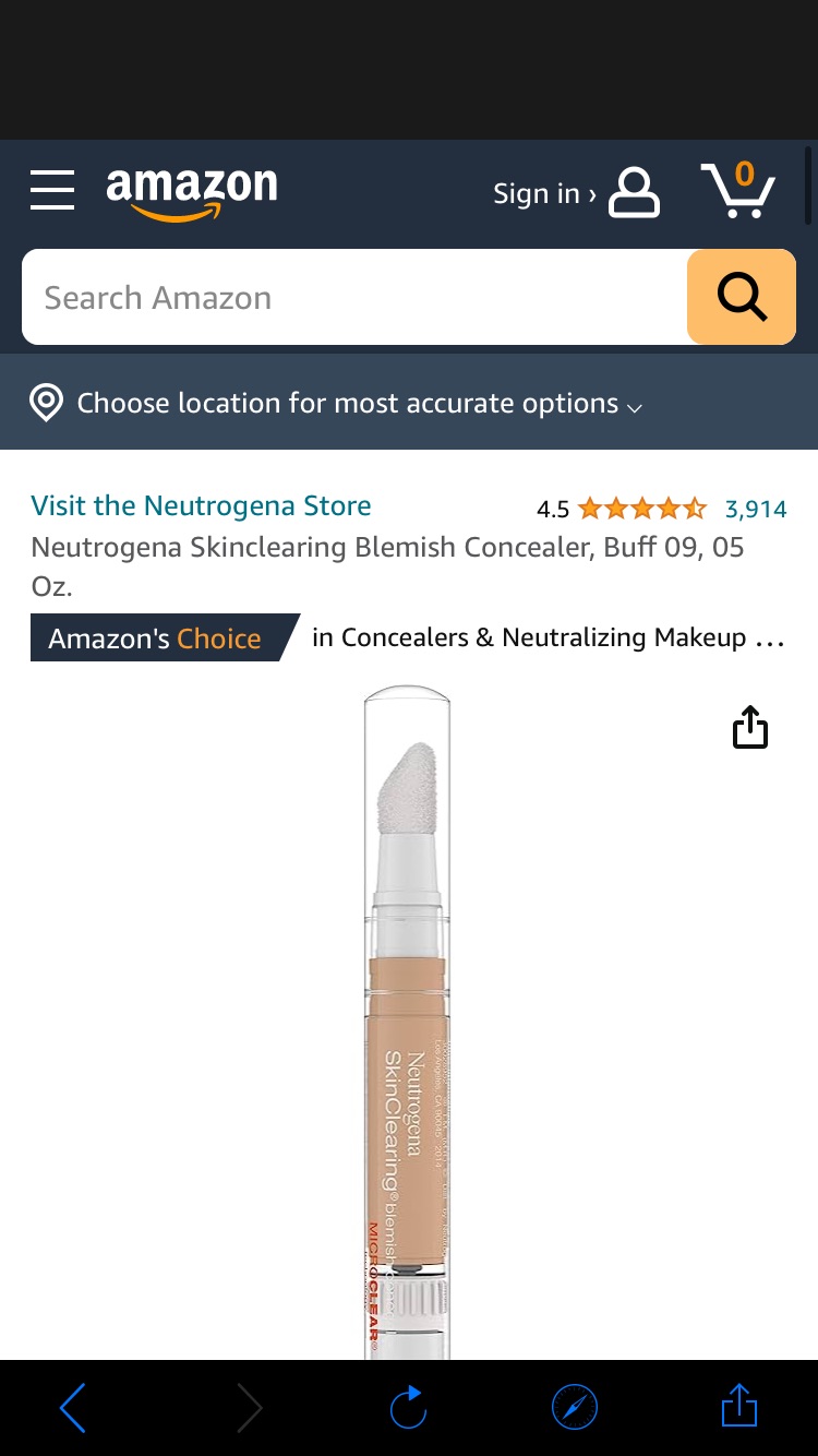 Amazon.com : Neutrogena Skinclearing Blemish Concealer, Buff 09, 05 Oz. : Blemish Tools : Beauty & Personal Care