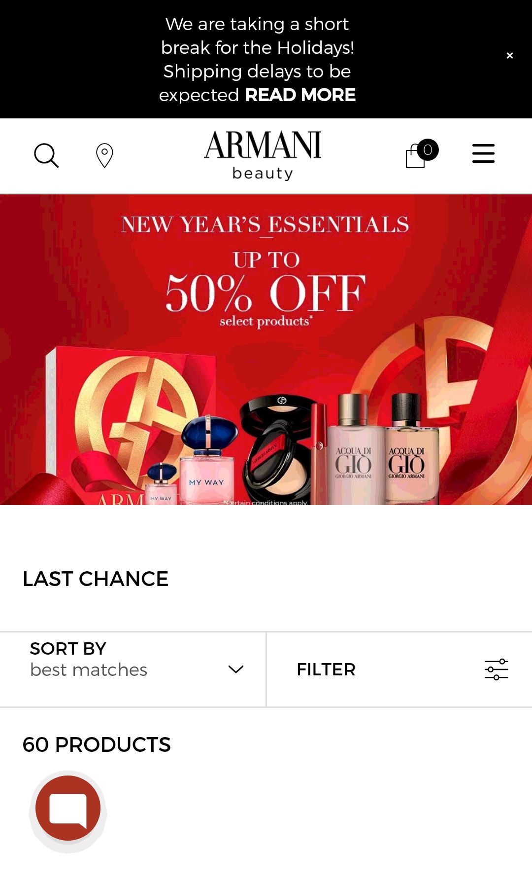 Armani Beauty up to 50% off