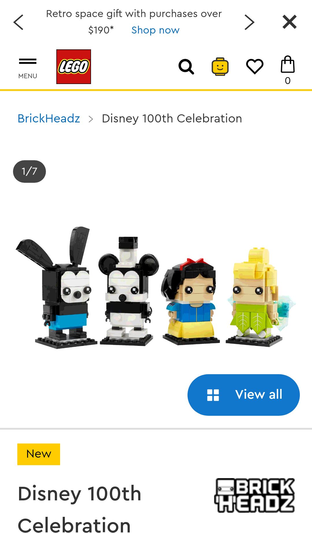 Disney 100th Celebration 40622 | BrickHeadz | Buy online at the Official LEGO® Shop US