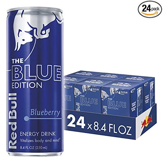 Red Bull Energy Drink, Blueberry, 24 Pack of 8.4 Fl Oz, Blue Edition (6 Packs of 4)