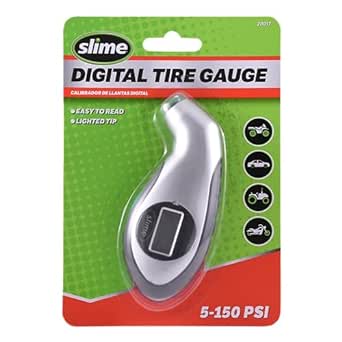 Amazon.com: Slime 20017 Tire Pressure Gauge, Digital Gauge, 5-150 PSI : Toys &amp; Games