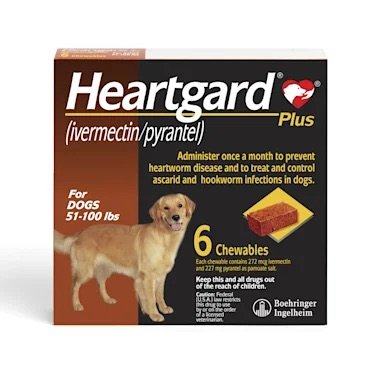 Heartgard Plus Chewables for Dogs 51 to 
