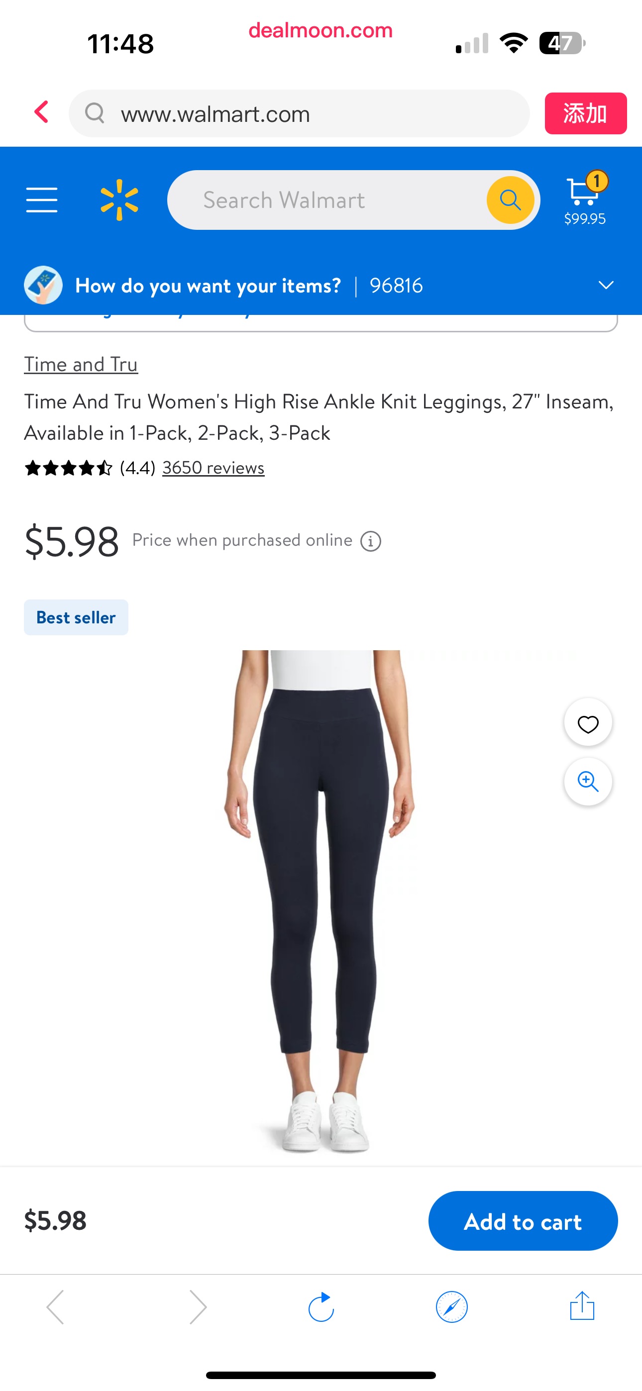 Time And Tru Women's High Rise Ankle Knit Leggings, 27" Inseam, Available in 1-Pack, 2-Pack, 3-Pack - Walmart.com女高腰腿裤