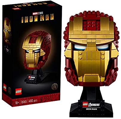 Amazon.com: LEGO Marvel Avengers Iron Man Helmet 76165; Brick Iron Man-Mask for-Adults to Build and Display, Creative Challenge for Marvel Fans, New 2020 (480 Pieces): Toys & Games 钢铁侠系列乐高史低48刀