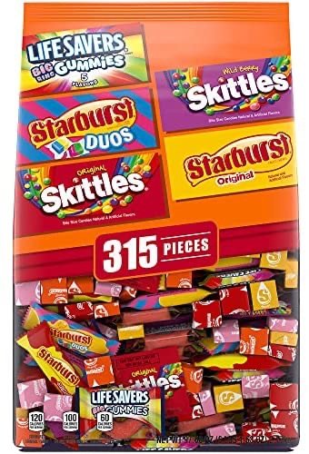 Life Savers , Starburst & Skittles Bulk Halloween Candy Assortment - 97.68oz