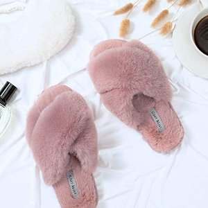 Cozy Bliss Women's Faux Fur Slippers