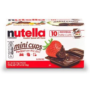 $14.07 Nutella Hazelnut Spread Individual Mini Cups, Pack of 10 (12 Count) 迷你杯