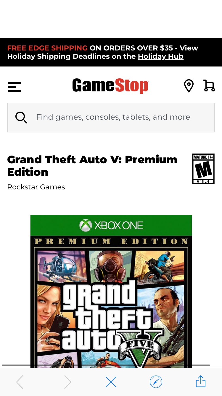 侠盗猎车手 Premium 13刀！Grand Theft Auto V: Premium Edition | Xbox One | GameStop
