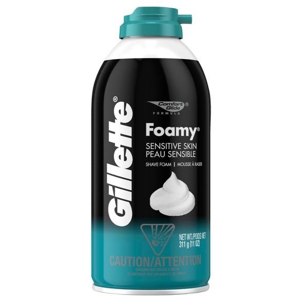 Gillette Foamy Men's Sensitive Shave Foam - 11oz : Target
