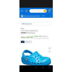 $21.99 Crocs Toddler & Kids Baya Clog - Walmart.com
