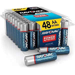 Amazon.com: Rayovac 电池AA Batteries, Alkaline Double A Batteries (48 Battery Count): Home Audio & Theater