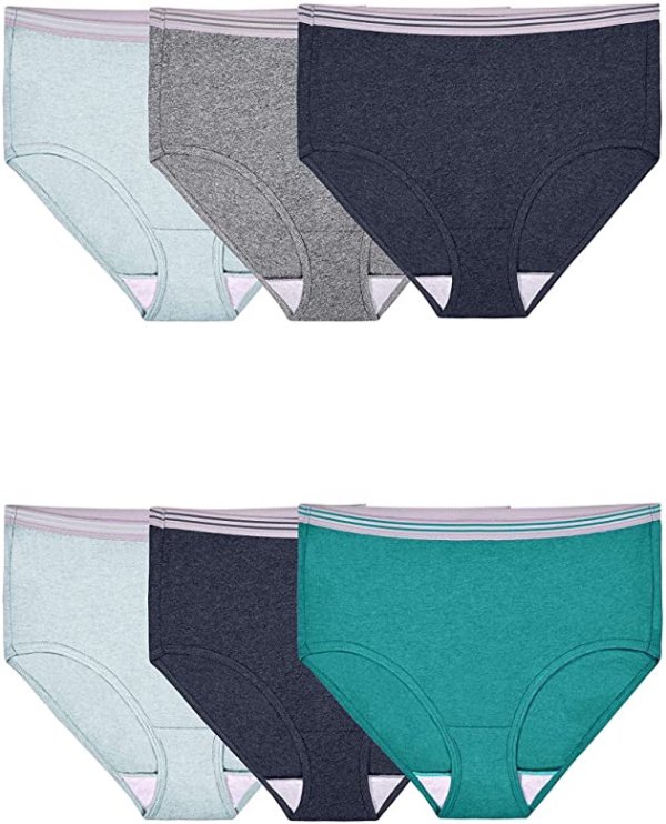 Women's Tag Free Cotton Brief Panties (Regular & Plus Size)