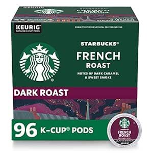 K-Cup Coffee Pods—Dark Roast Coffee—French Roast for Keurig Brewers—100% Arabica—4 boxes (96 pods total)