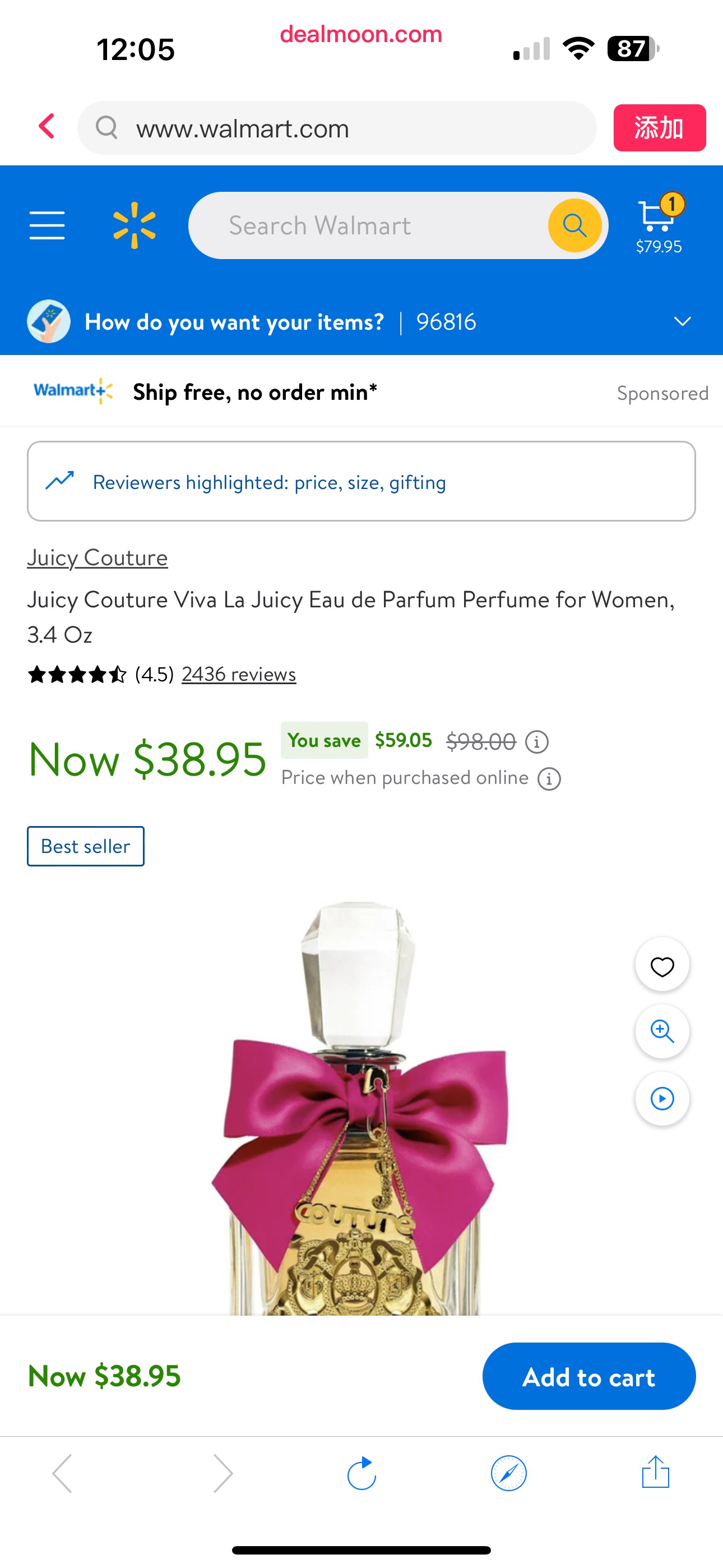 Juicy Couture Viva La Juicy Eau de Parfum Perfume for Women, 3.4 Oz - Walmart.com香水