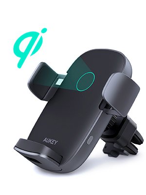 AUKEY Wireless Car Charger 10W Qi Fast Charging Auto-Clamping