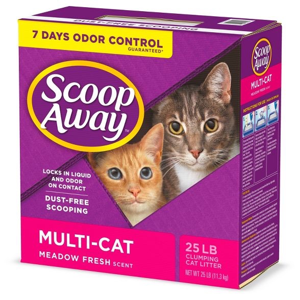 Scoop Away Multi-Cat Clumping Cat Litter Scented- 25lbs : Target