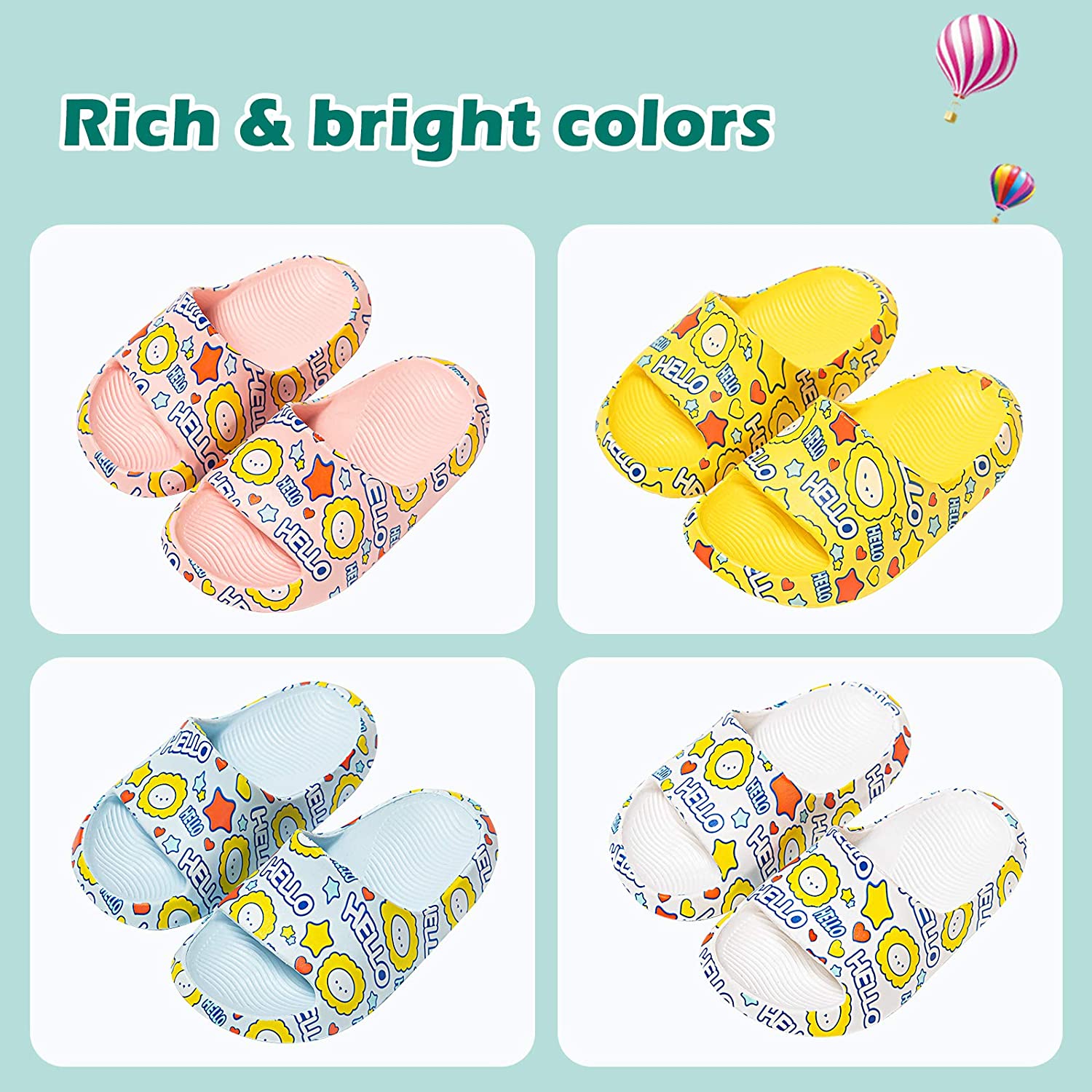 Amazon.com: Boys & Girls Beach/Pool Slides Sandals slippers Kids Water Shoes (Toddler/Little Kid/Big Kid) : Clothing, Shoes & Jewelry
码数齐全，儿童拖鞋