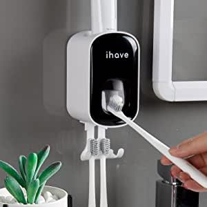 iHave Toothpaste Dispenser and Toothbrush Holder Wall Mounted