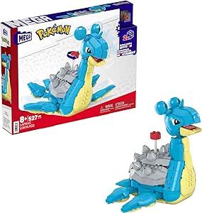 Amazon.com: MEGA Pokémon Action Figure Building Toys Set for Kids, Lapras with 527 Pieces and Motion, Buildable and Poseable, 7 Inches Tall : Toys &amp; Games